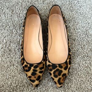 Jcrew leopard ballet flats